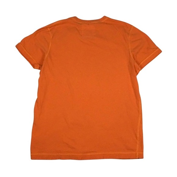Y2K Abercrombie & Fitch Mens 2XL Orange V-Neck Muscle Fit Tee A&F Appliquéd - Picture 2 of 10